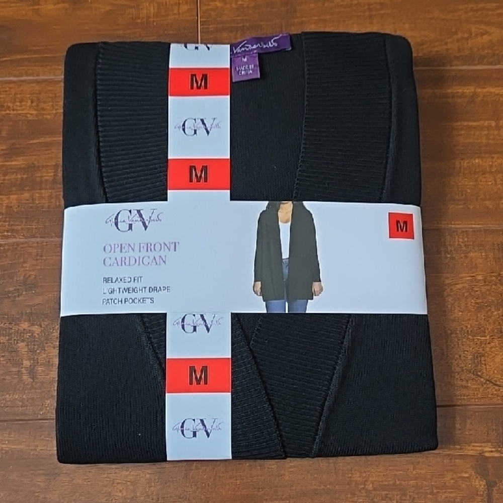 Black Open Front Cardigan